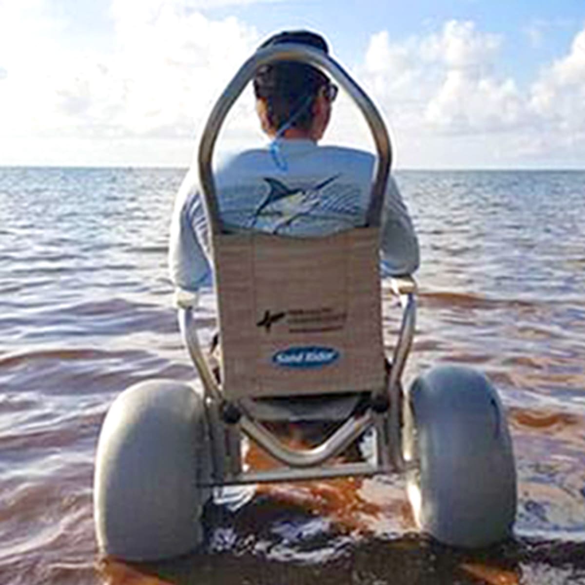 beach wheelchair donated by surfing's evolution & preservation foundation