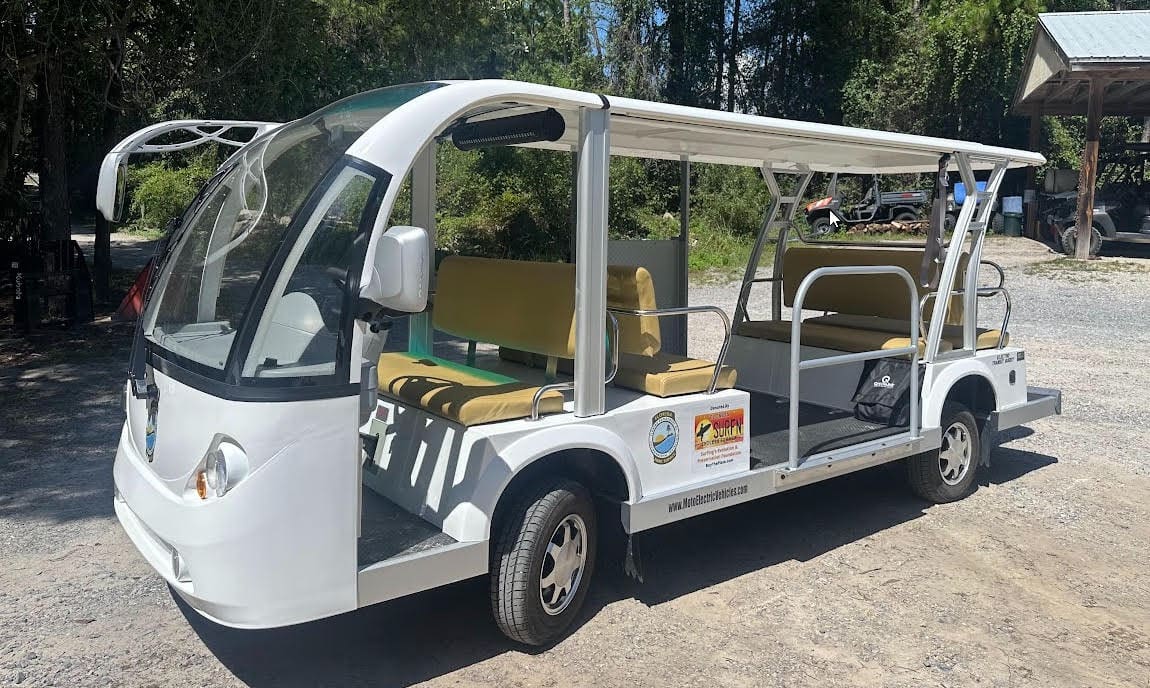 Tram at Florida Parks providing better beach access for people with disabilities