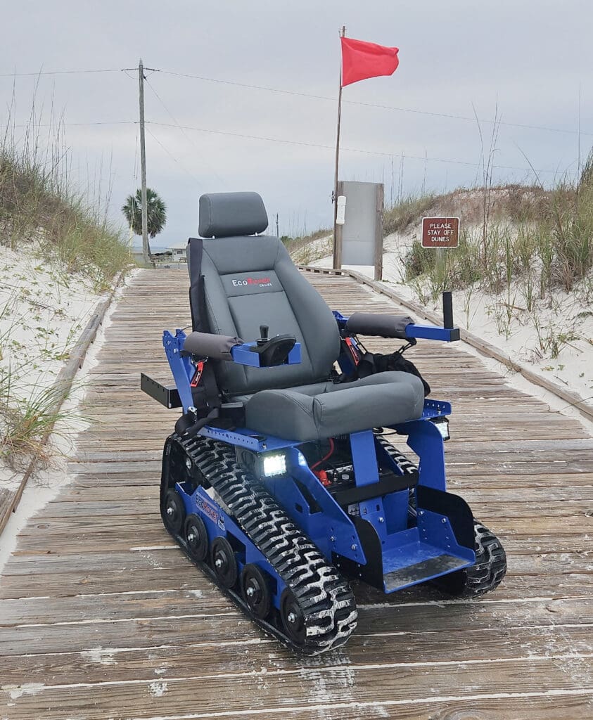 Picture of wheelchair that can access beaches 